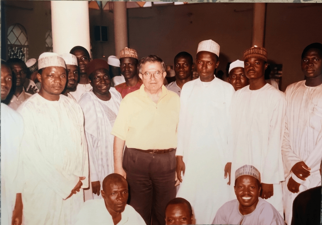 The founder with Diploma Section students