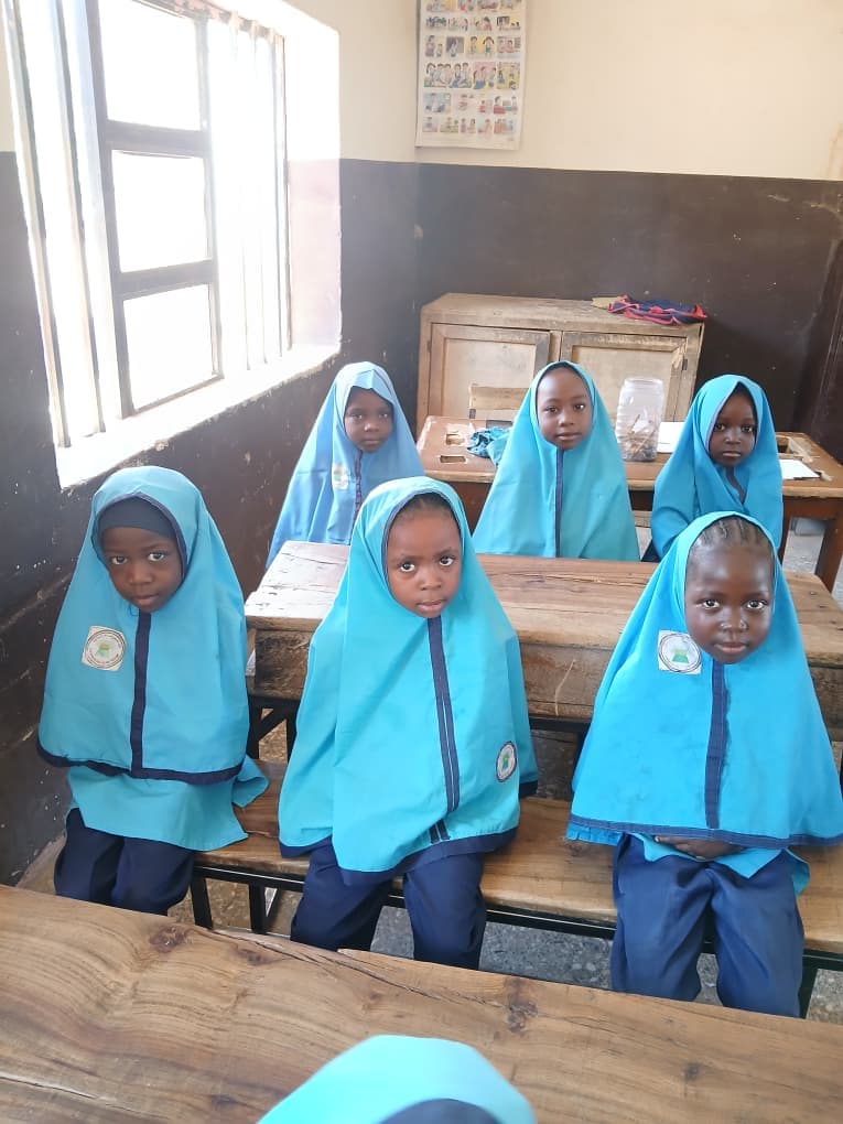 Nursery pupils at their lesson